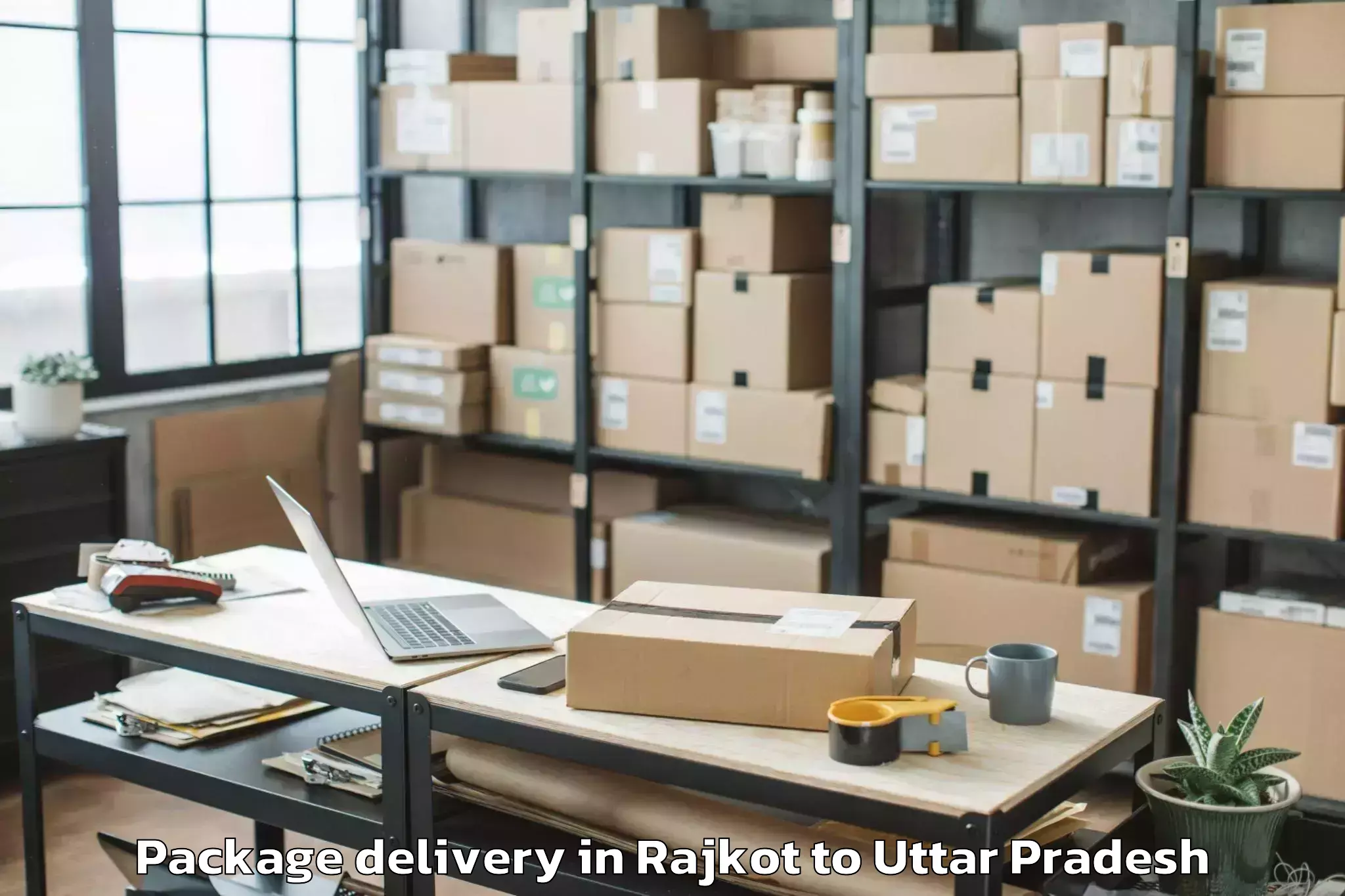 Rajkot to Aligarh Muslim University Package Delivery